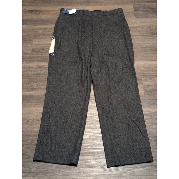 Vintage Polo Ralph Lauren Mens Wool Dress Pants 36x30 Dark Charcoal Gray NEW